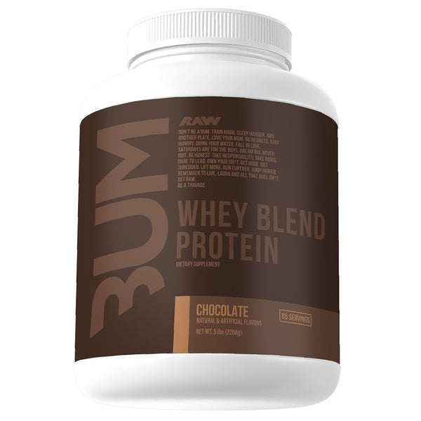 Raw CBUM Whey Blend Protein 5lb in Chocolate Flavor