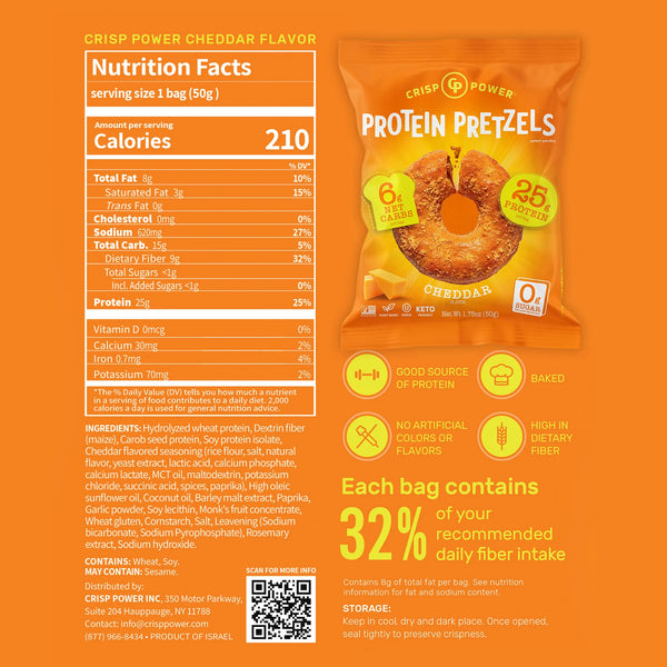 Crisp Power Protein Pretzels 6pk
