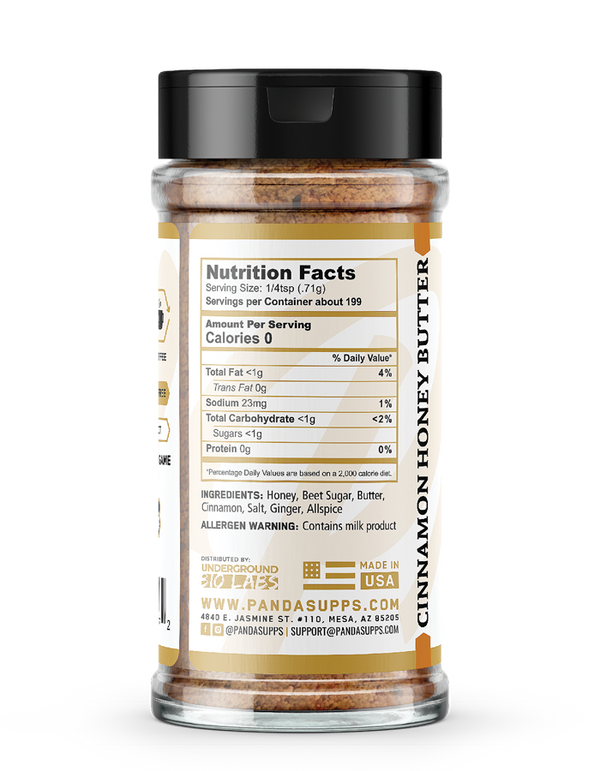 Supplement Facts Panda Prep Seasoning