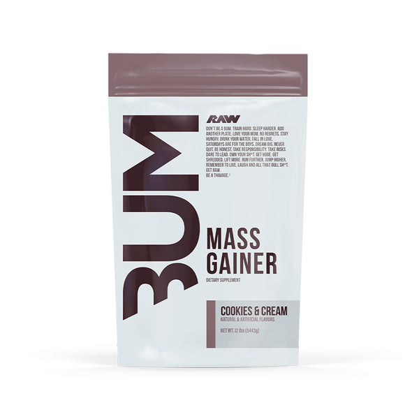 Raw C-Bum Mass Gainer 12lb in Cookies and Cream Flavor