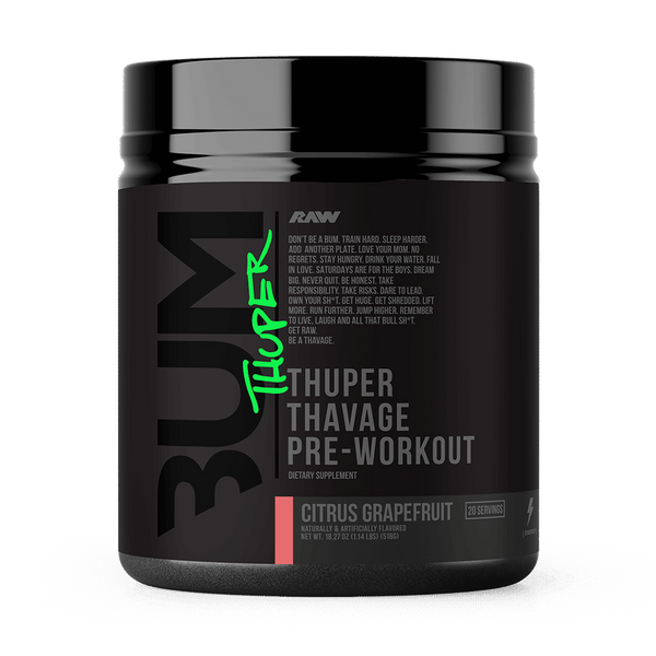 Raw Thuper Thavage Pre-Workout in Citrus Grapefruit flavor