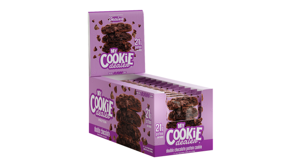 My Cookie Dealer 12ct, Double Chocolate Chip protein cookie with 21G of protein per serving
