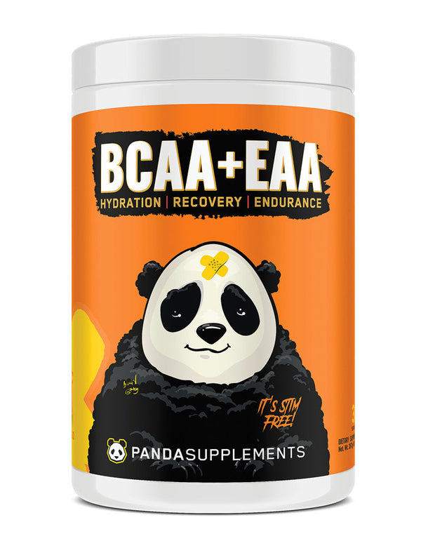 Panda Recover BCAA+EAA+Hydration 30srv in Peach Mango Flavor. Hydration, Recovery and Endurance, Stim-Free. PANDA BCAA + EAA + HYDRATION formula was designed to replenish, provide endurance during your workouts, and aid in recovery.