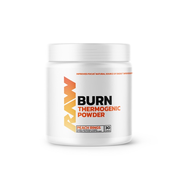 Raw Burn 30srv Thermogenic powder in Peach Rings Flavor
