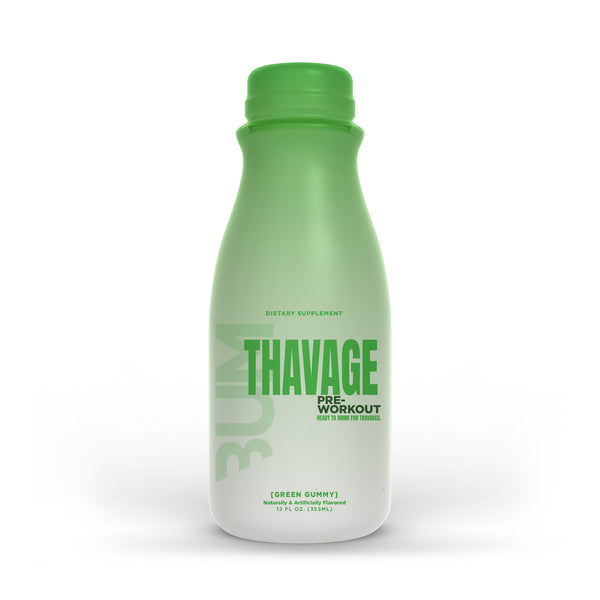 Raw CBUM Thavage RTD 12ct. Thavage Pre-workout Ready to drink in Green Gummy Flavor