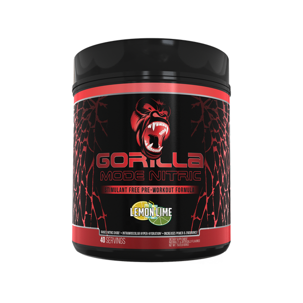Lemon Lime Gorilla Mode Nitric stimulant free pre-workout formula 40srv
