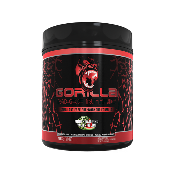 Mouthwatering Watermelon Gorilla Mode Nitric stimulant free pre-workout formula 40srv