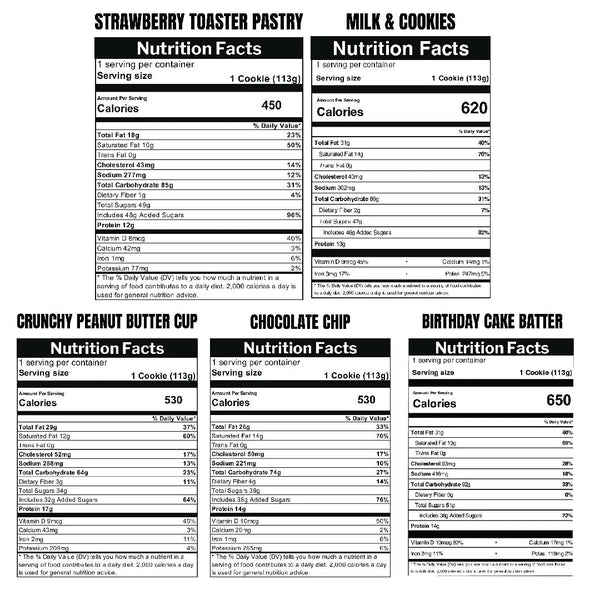 Supplement Facts for My Cookie Dealer 12ct