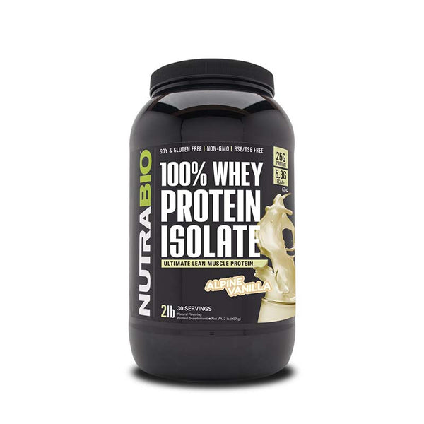 NutraBio Whey Protein Isolate 2lb