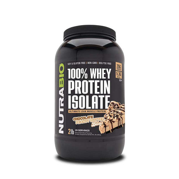 NutraBio Whey Protein Isolate 2lb