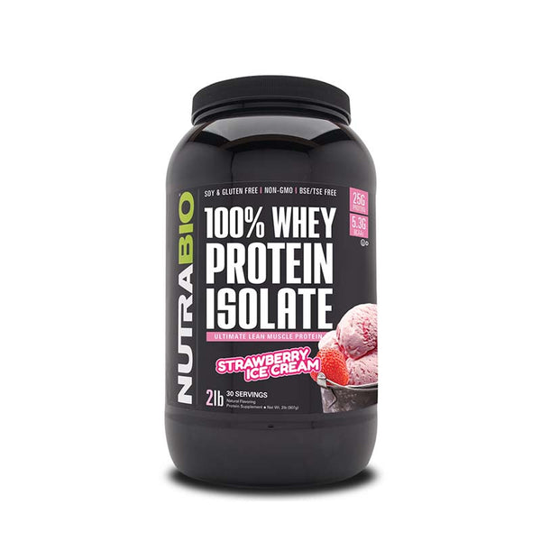 NutraBio Whey Protein Isolate 2lb