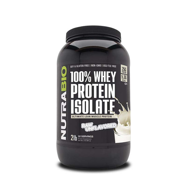 NutraBio Whey Protein Isolate 2lb