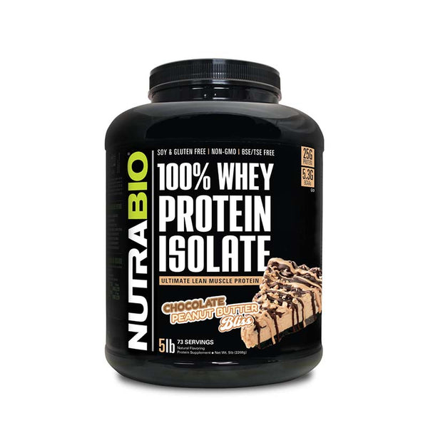 NutraBio Whey Protein Isolate 5lb
