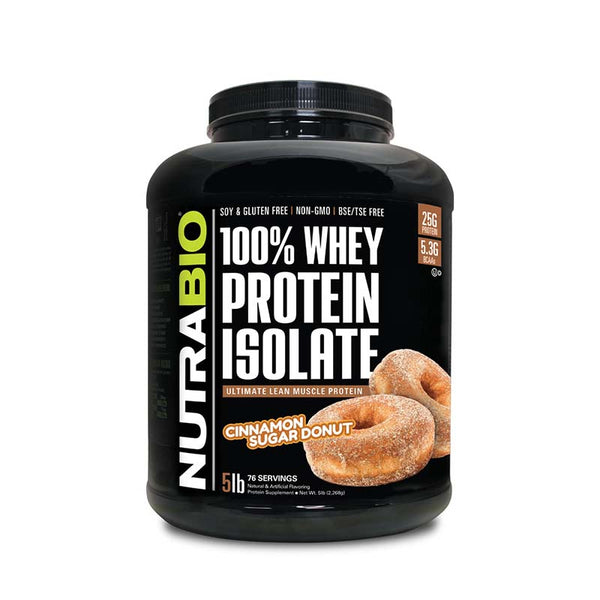 NutraBio Whey Protein Isolate 5lb