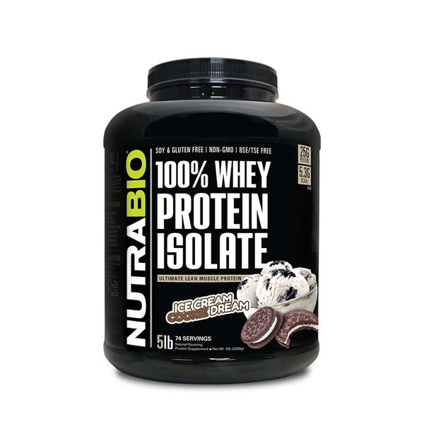 NutraBio Whey Protein Isolate 5lb