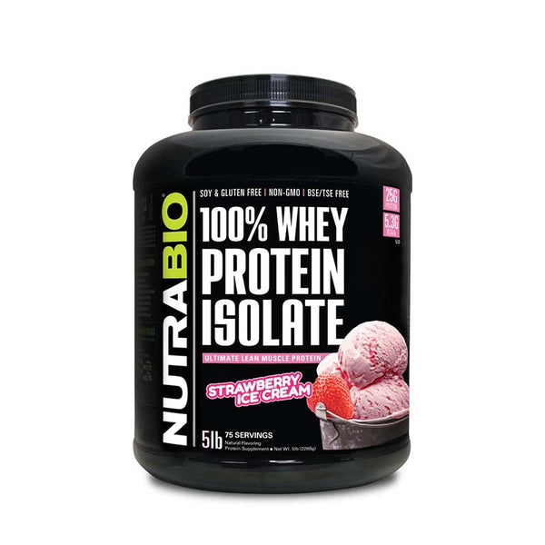 NutraBio Whey Protein Isolate 5lb