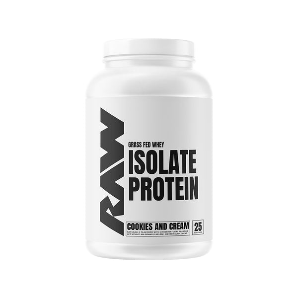 Raw Protein Isolate 2.25lb. Grass Fed Whey Isolate Protein in Cookies and Cream Flavor