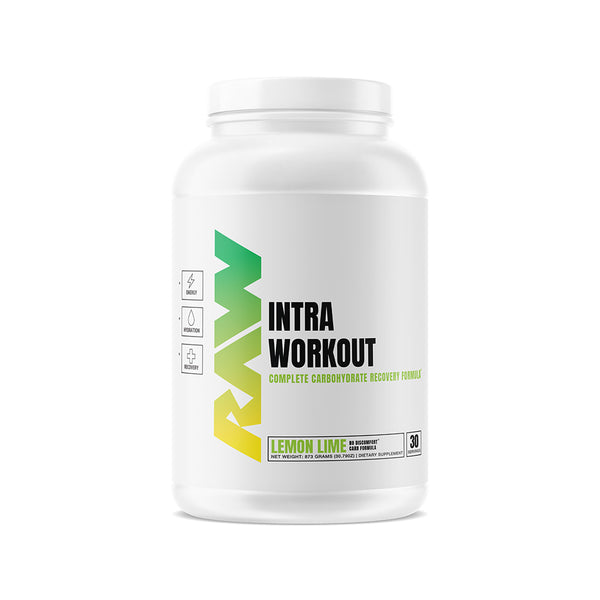 Raw Nutrition Intra-Workout 30srv. Complete Carbohydrate recovery formula in Lemon Lime Flavor