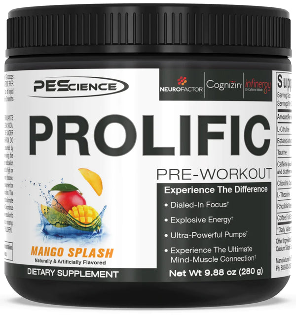 PEScience Prolific 40/20 Servings - Nutrition Faktory