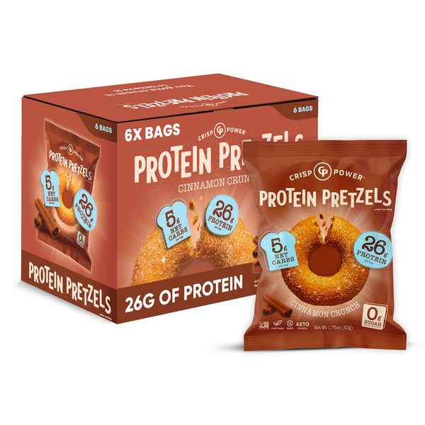Crisp Power Protein Pretzels 6pk - Nutrition Faktory 