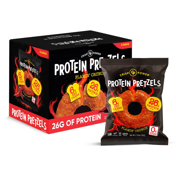 Crisp Power Protein Pretzels 6pk - Nutrition Faktory 