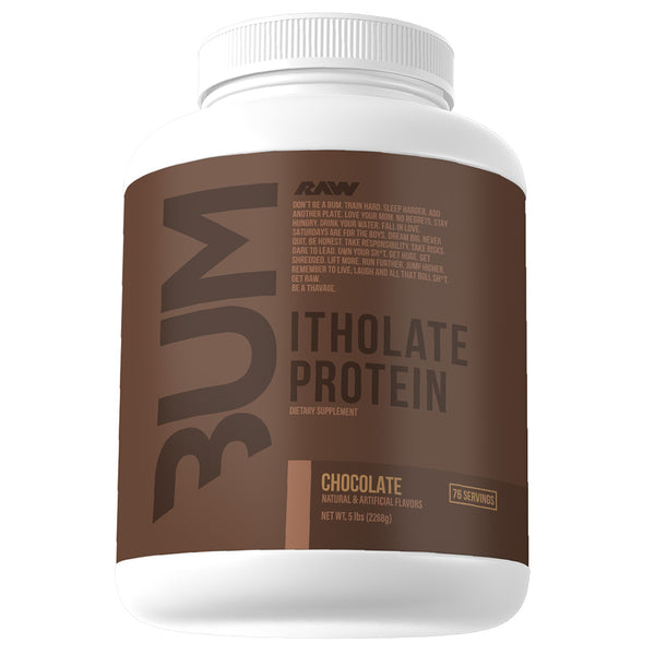 Raw CBUM Protein Itholate 5lb (76 srv) in Chocolate Flavor