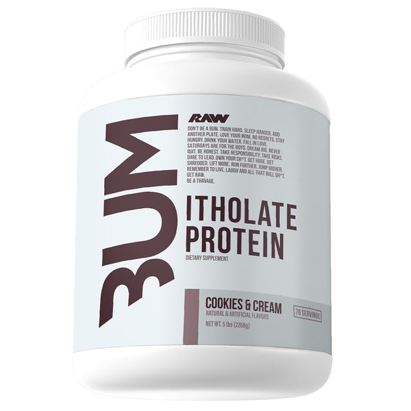 Raw CBUM Protein Itholate 5lb (76 srv) in Cookies and Cream Flavor