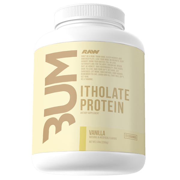 Raw CBUM Protein Itholate 5lb (73 srv) in Vanilla Flavor
