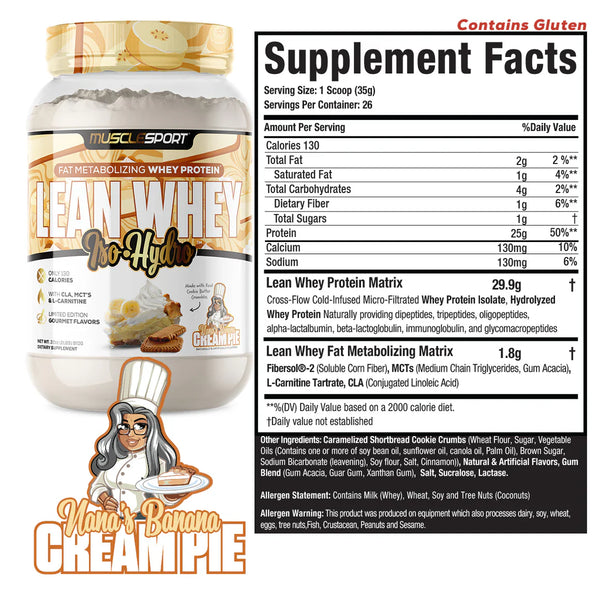 MuscleSport Lean Whey Iso-Hydro 2lb