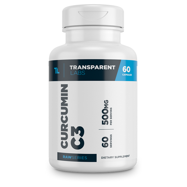Transparent Labs Turmeric Curcumin C3 Complex 60Caps, 500mg per serving, raw series