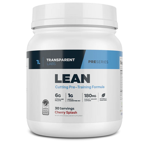Lean Cutting Pre-training formula in Cherry Splash 30srv from Transparent Labs