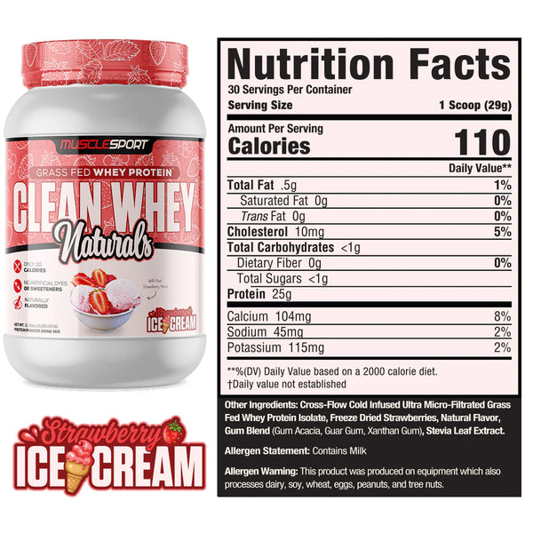 MuscleSport Clean Whey Naturals 2lb