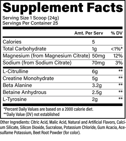 Raw Essential Performance Pre-Workout 25srv