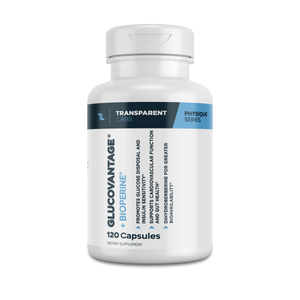 Transparent Labs GlucoVantage + BioPerine 120Caps, promotes glucose disposal and insulin sensitivity*, supports cardiovascular function and gut health*