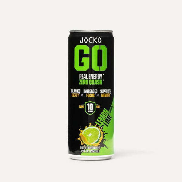 Jocko Go Drink 12ct. Real Energy* Zero Crash*. Lemon Lime flavor