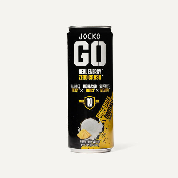 Jocko Go Drink 12ct. Real Energy* Zero Crash*. Pineapple Coconut flavor