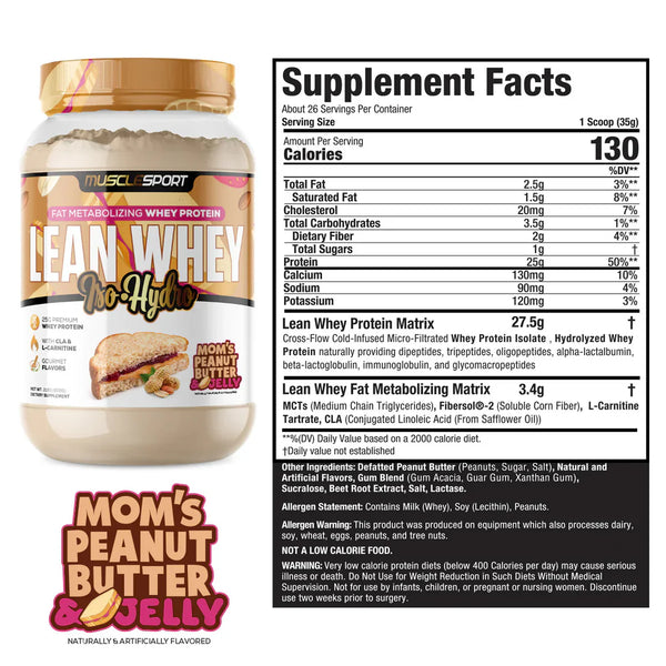 MuscleSport Lean Whey Iso-Hydro 2lb