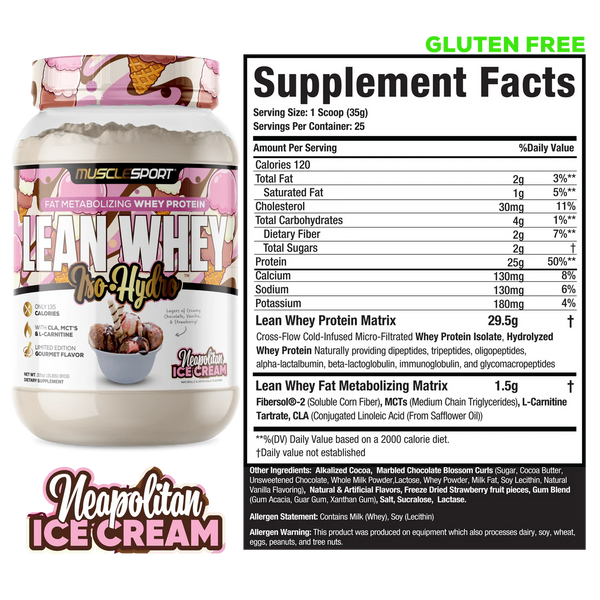 MuscleSport Lean Whey Iso-Hydro 2lb