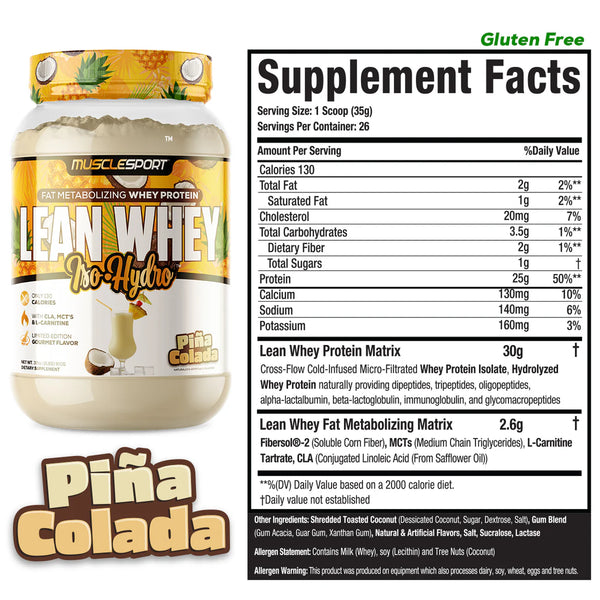 MuscleSport Lean Whey Iso-Hydro 2lb