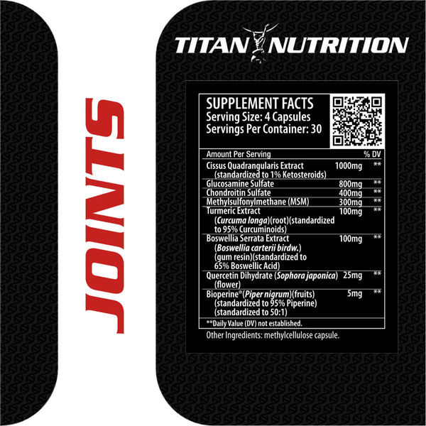 Supplement Facts Titan Nutrition Joints 120Cap