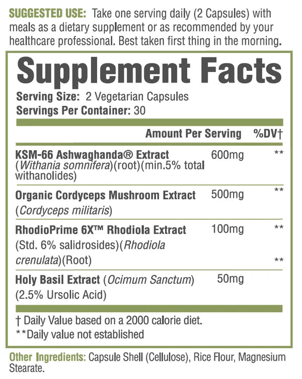 MuscleSport Ashwagandha + 60Caps - Nutrition Faktory 