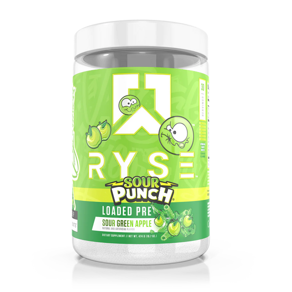 Ryse Loaded Pre 30srv, Sour Punch Sour Green Apple Flavor, natural and artificial flavor