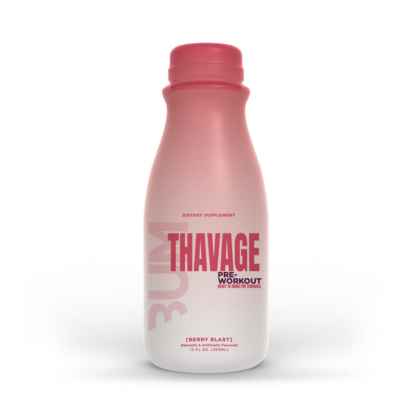 Raw CBUM Thavage RTD 12ct. Thavage Pre-workout Ready to drink in Berry Blast Flavor