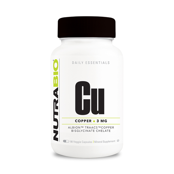 NutraBio Copper Chelate 3mg 90Caps