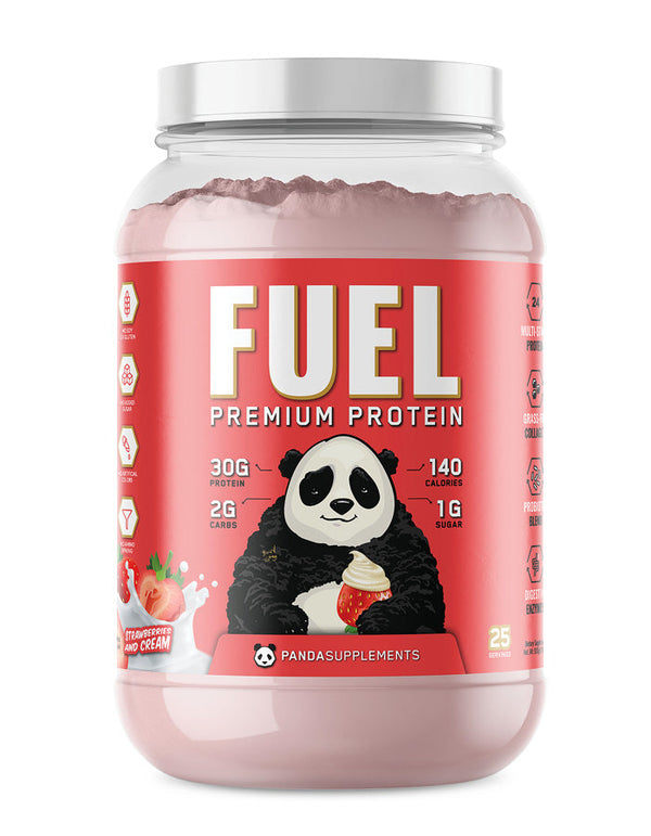 Panda Fuel 25srv Premium Protein in Strawberries and Cream flavor