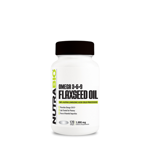 NutraBio Flaxseed Oil 1000mg 120Caps