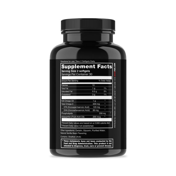 Supplement Facts Jocko Super Krill Oil 60softgels