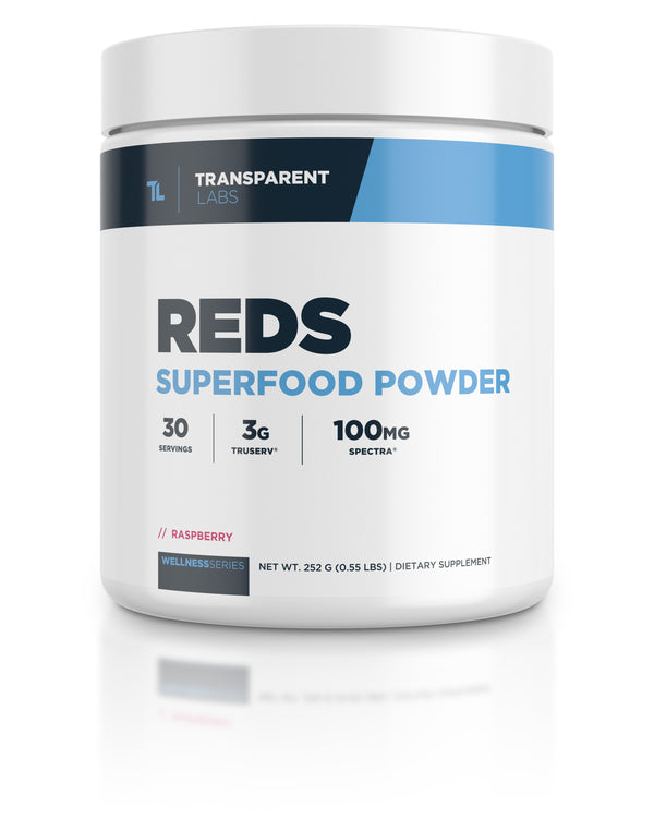 Transparent Labs Reds superfood powder 30srv in Raspberry Flavor