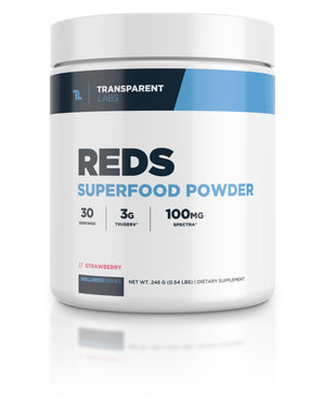 Transparent Labs Reds superfood powder 30srv in Strawberry Flavor