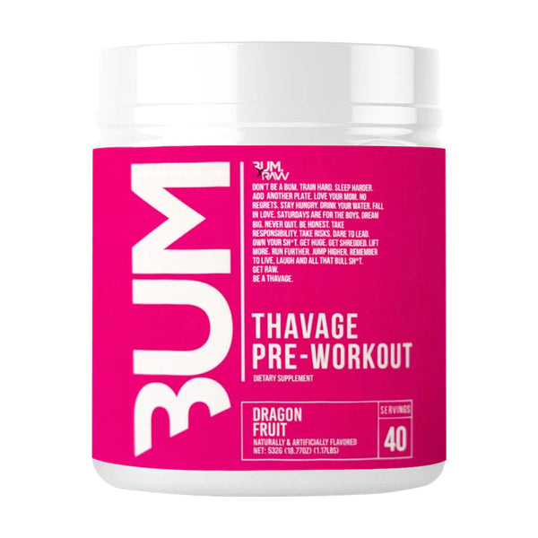 Raw CBUM Thavage 40srv. Thavage Pre-workout in Dragon Fruit Flavor